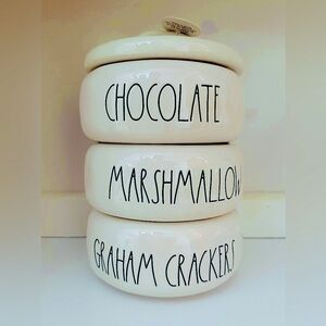 Rae Dunn Chocolate Marshmallow Graham Crackers stacker